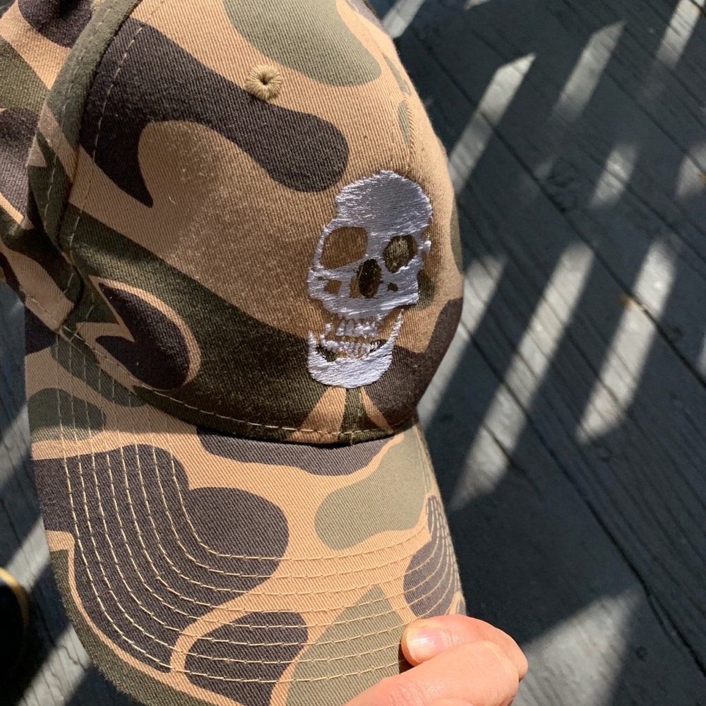 Bape style skull trucker hat